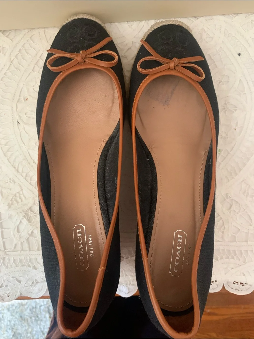 Coach black canvas